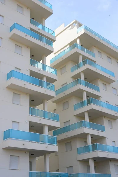 House Facades Medanean Sea Spain Costa Blanca — стоковое фото