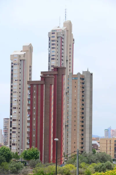 City Views House Facades Benidorm Costa Blanca Spain — ストック写真