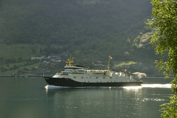 Ferry Sognefjord Hella Vangsnes — Stock Photo, Image