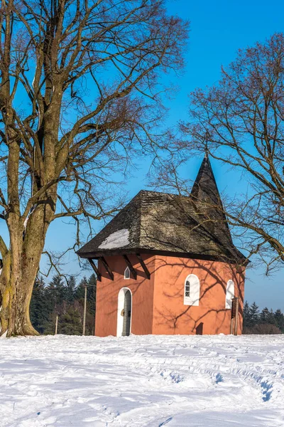 Paisagem Inverno Com Neve Centro Alemanha — Fotografia de Stock