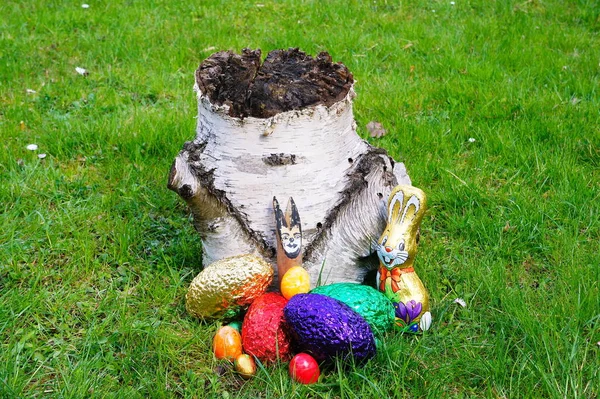 Velikonoční Vajíčka Trávě — Stock fotografie