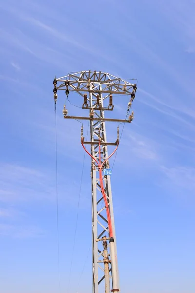 スペインの高圧電源ライン ロイヤリティフリーのストック写真