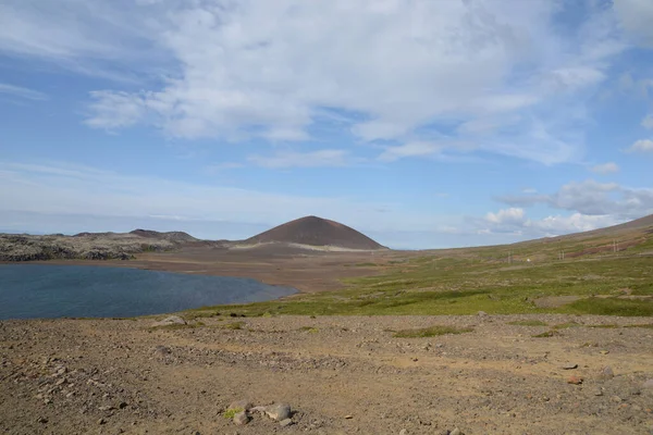 See Vatnaleid Island Schlangenheit Landschaft Wasser Natur Urlandschaft Himmel Westisland — Stockfoto