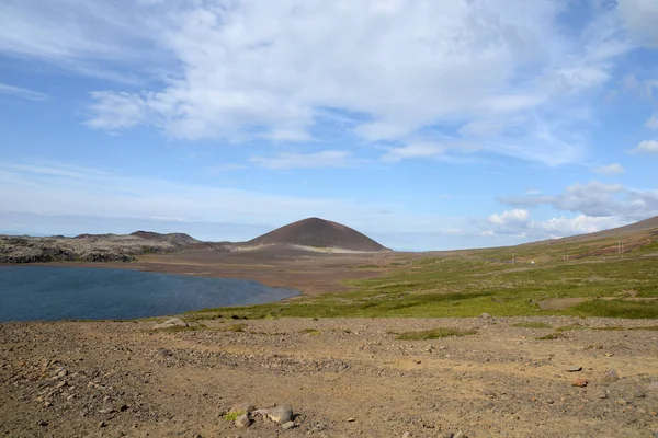 See Vatnaleid Island Schlangenheit Landschaft Wasser Natur Urlandschaft Himmel Westisland — Stockfoto