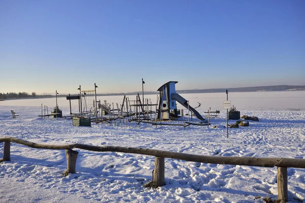 Inverno Lago Berzdorf — Fotografia de Stock