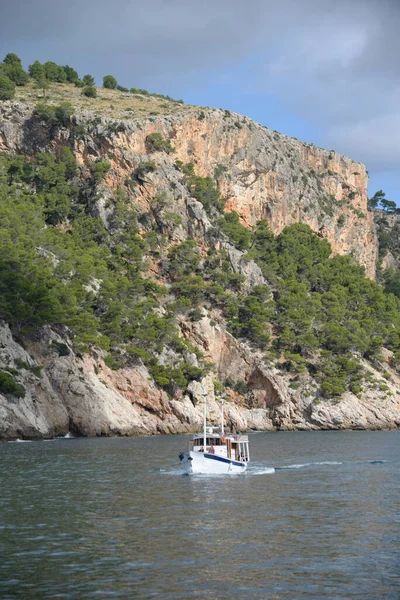 Sahil Deniz Kıyısı Formentor Yarımadası Mallorca Formentor Balearic Adaları Spanya — Stok fotoğraf