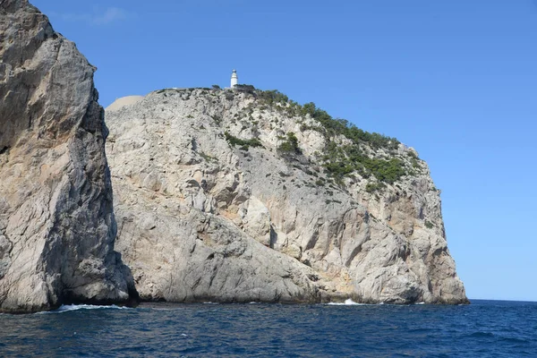 Leuchtturm Turm Küste Meeresküste Halbinsel Formentor Mallorca Formentor Balearen Spanien — Stockfoto