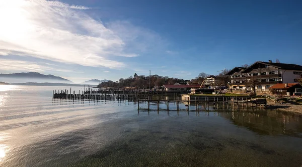 Gstadt Chiemsee Alpes Neblina Manhã — Fotografia de Stock