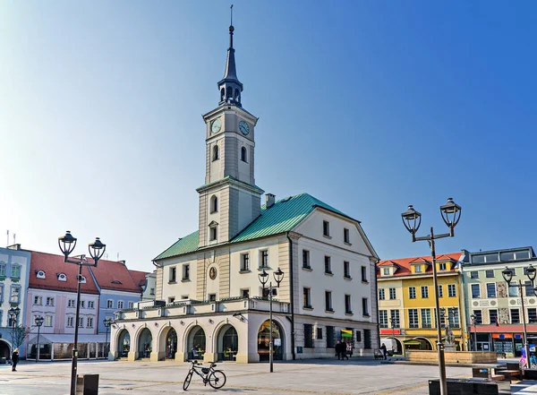 Rådhuset Gliwice Övre Schlesien Stad Polen Square Marknaden — Stockfoto