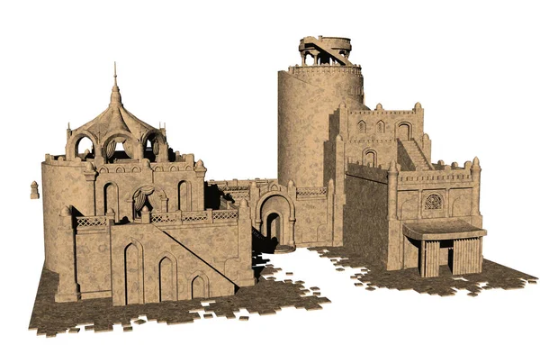 Vue Panoramique Sur Belle Architecture Médiévale — Photo