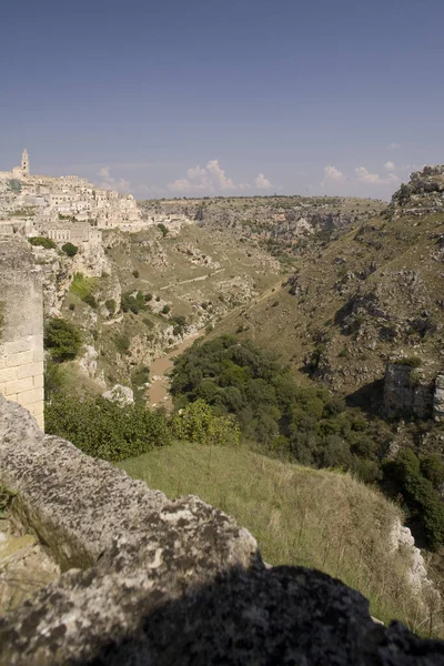 Cave Settlement European Capital Culture Matera Italy — стокове фото