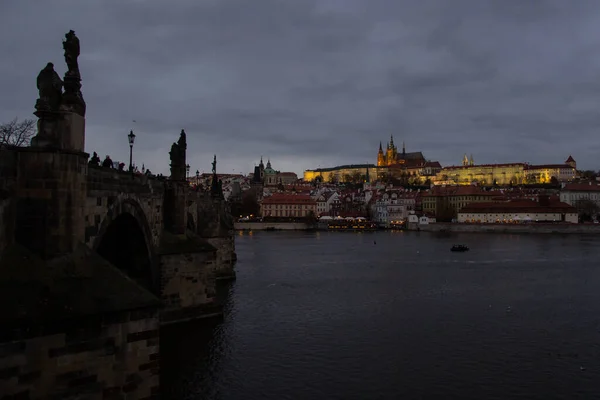 Château Prague Prazsky Hrad Sur Hradschin Caractérise Paysage Urbain Capitale — Photo