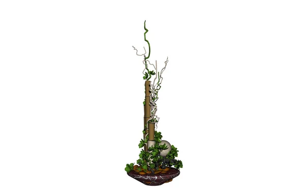 Vaso Com Flores Secas Como Decoração — Fotografia de Stock