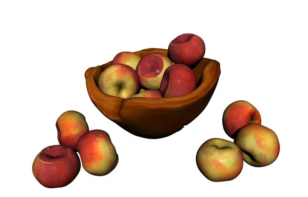 Tazón Fruta Con Manzanas Rojas — Foto de Stock