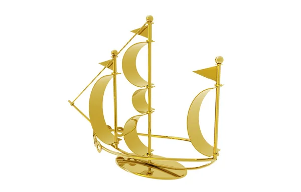 黄金の船のトロフィー — ストック写真