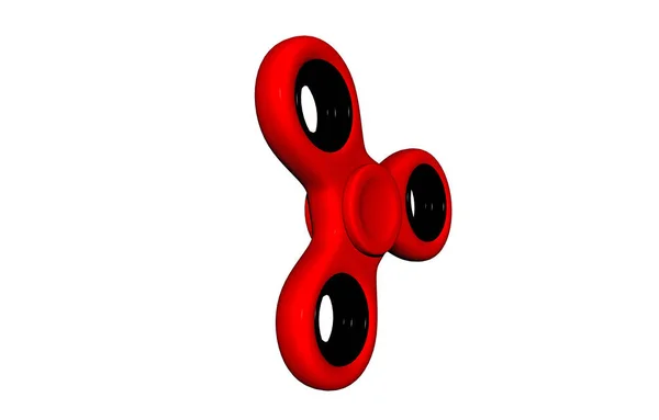 Spinner Vermelho Isolado Fundo Branco — Fotografia de Stock