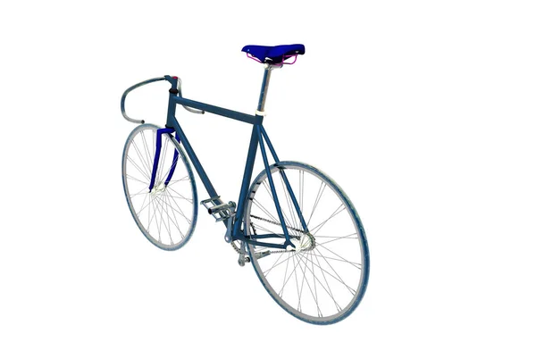 Racer Cykel Isolerad Vit — Stockfoto