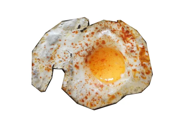 Смажене Яйце Спеціями — стокове фото
