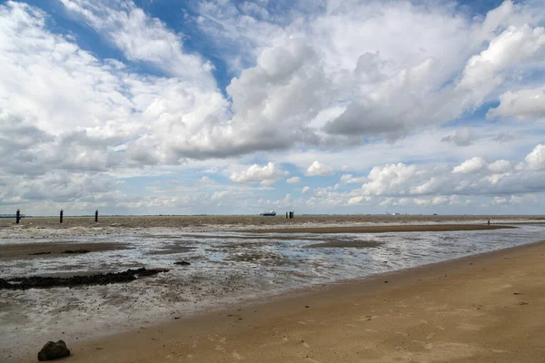 Niedrigwasser Ostfriesland — Stockfoto