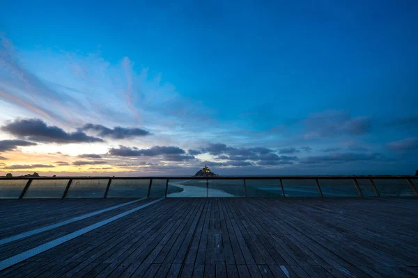 Mont Saint Michel Klosterberg France Nrmandy ブルターニュ ユネスコ 文化遺産 修道院 — ストック写真