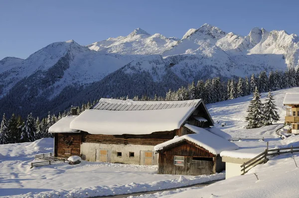 Invierno Hochkrimml Invierno Hochkrimml Austria Alpes Nieve Montañas Montañas Altas —  Fotos de Stock