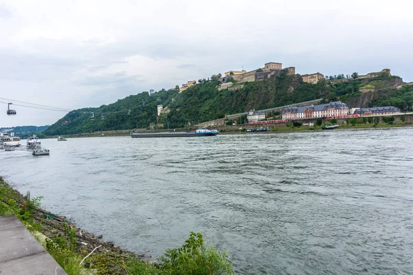 Cidade Koblenz Rino — Fotografia de Stock