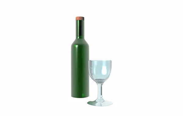 Wine Bottle Glass — Stock Photo, Image