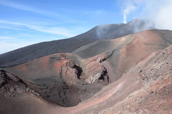 Etna Etna Sicilië Italiaans Torre Del Filosofo Naast Top Krater — Stockfoto