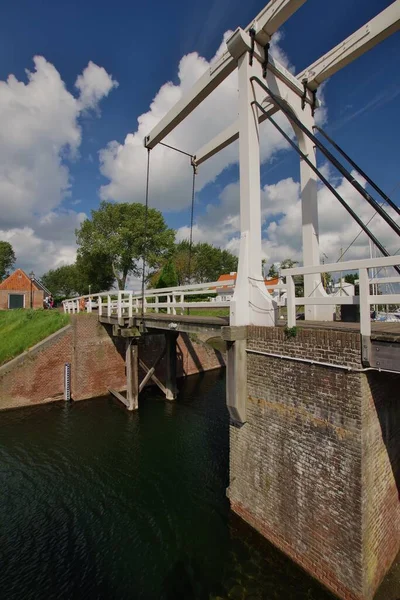 Πτυσσόμενη Γέφυρα Koningin Beatrixbruig Στο Veere Βόρεια Beveland Zeeland Νότια — Φωτογραφία Αρχείου