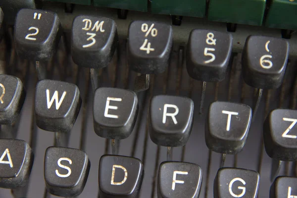 Teclado Envejecido Una Vieja Máquina Escribir — Foto de Stock