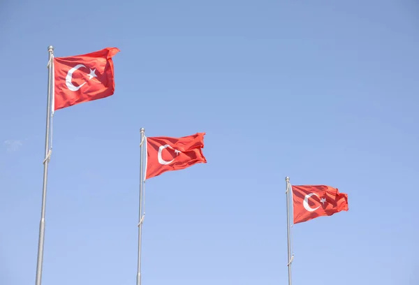 Flag Flag Turkey Turkish Nation Waving Waving State Country Crescent — стоковое фото