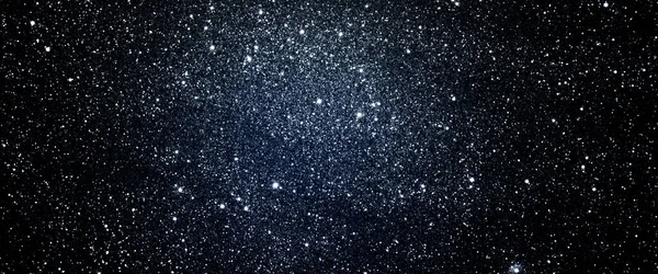 アブストラクト黒の星空背景パノラマ — ストック写真