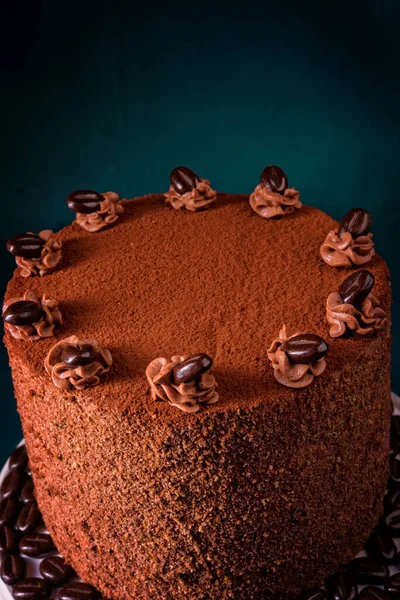 Delizioso Cioccolato Torta Caffè — Foto Stock