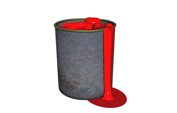 Colour Bucket Red Colour — Stock Photo, Image