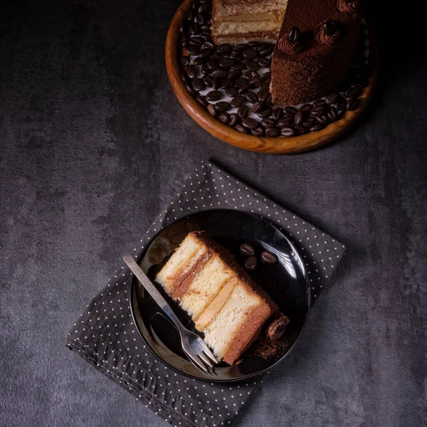 Délicieux Chocolat Tarte Café — Photo