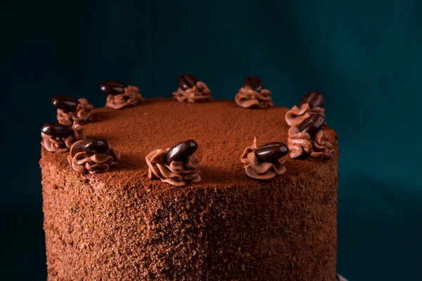 Вкусный Шоколад Кофе Пирог — стоковое фото