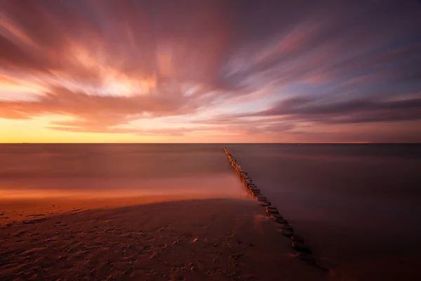 Beau Coucher Soleil Pittoresque Ciel — Photo