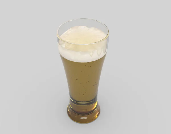 White Beer Glass — Stock Photo, Image