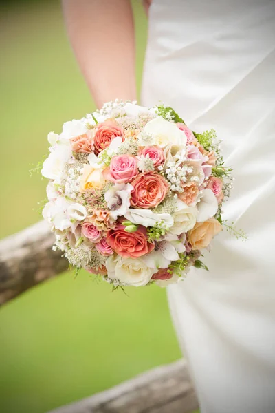 Brautstrauß Mit Blumen Hochzeitsflora — Stockfoto