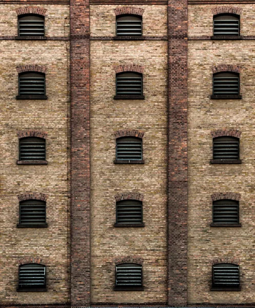 Fachada Ventana Antiguo Edificio Industrial — Foto de Stock