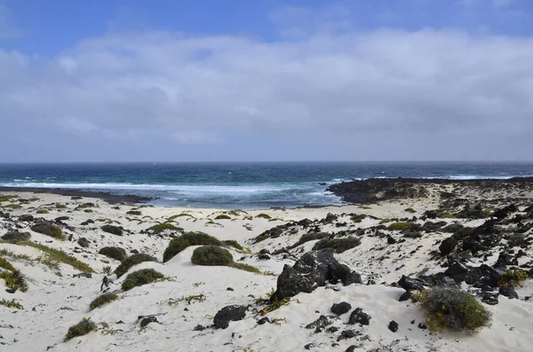 Krajobraz Przybrzeżny Pobliżu Punta Del Palo Lanzarote — Zdjęcie stockowe