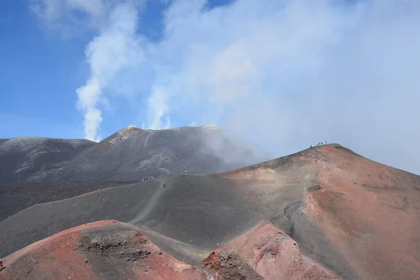 Vulcão Etna Nas Nuvens — Fotografia de Stock