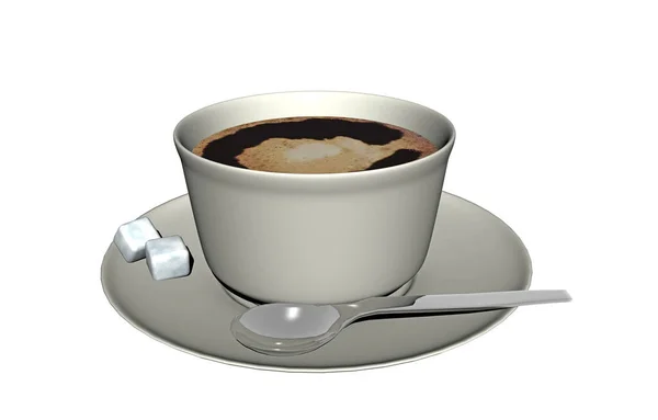 Cup Black Coffee Crema — Stock Photo, Image