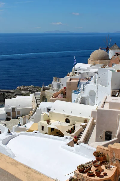 Roof Landscape Oia Santorini — Stock Photo, Image