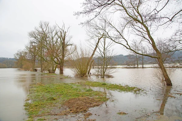 萨尔州韦本海姆附近Bliesgau的河流和洪泛区 作为洪泛区 — 图库照片