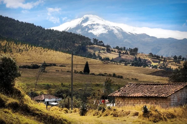 Paisaje Ecuador Con Vistas Volcán Cotacachi 4939 Metros Altura — Foto de Stock