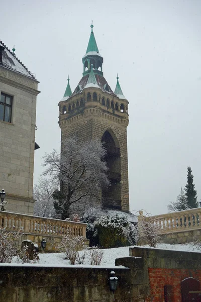 Старые Стены Башни Линденбейншера Кведлинбурге — стоковое фото