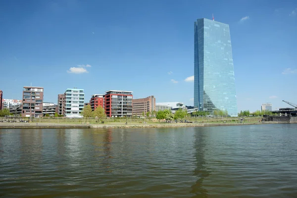 Fráncfort Principal Ezb Banco Central Europeo Skyline Ciudad Gran Ciudad — Foto de Stock