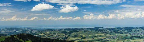 Blick Von Der Ebenalp Über Das Appenzellerland Und Den Bodensee — Stockfoto