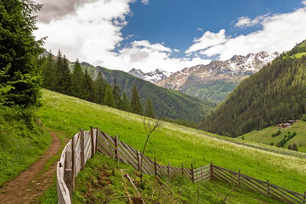 Túrázás Nyomvonal Ultental Dél Tirol — Stock Fotó